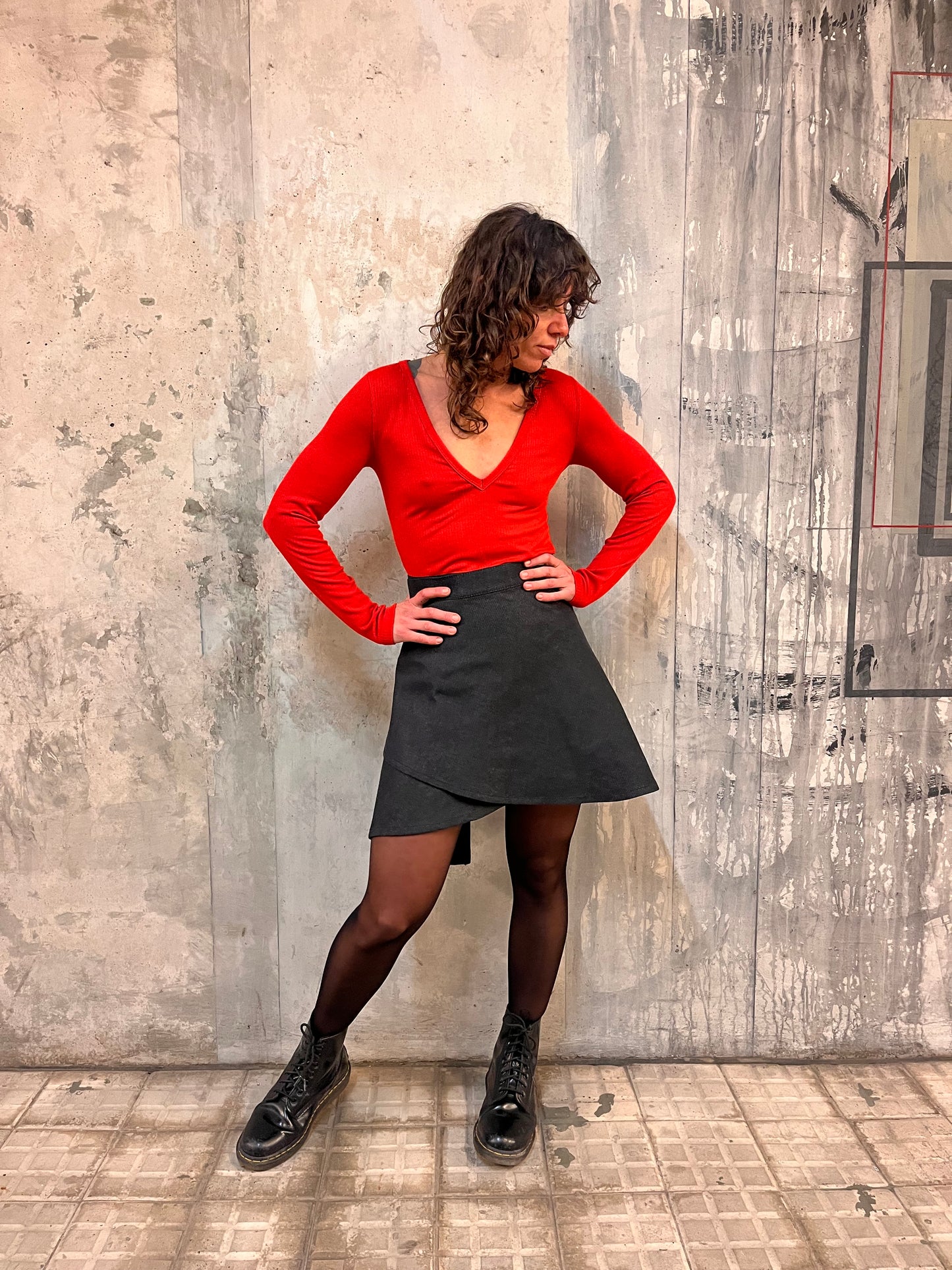 Akina Manga Larga Roja