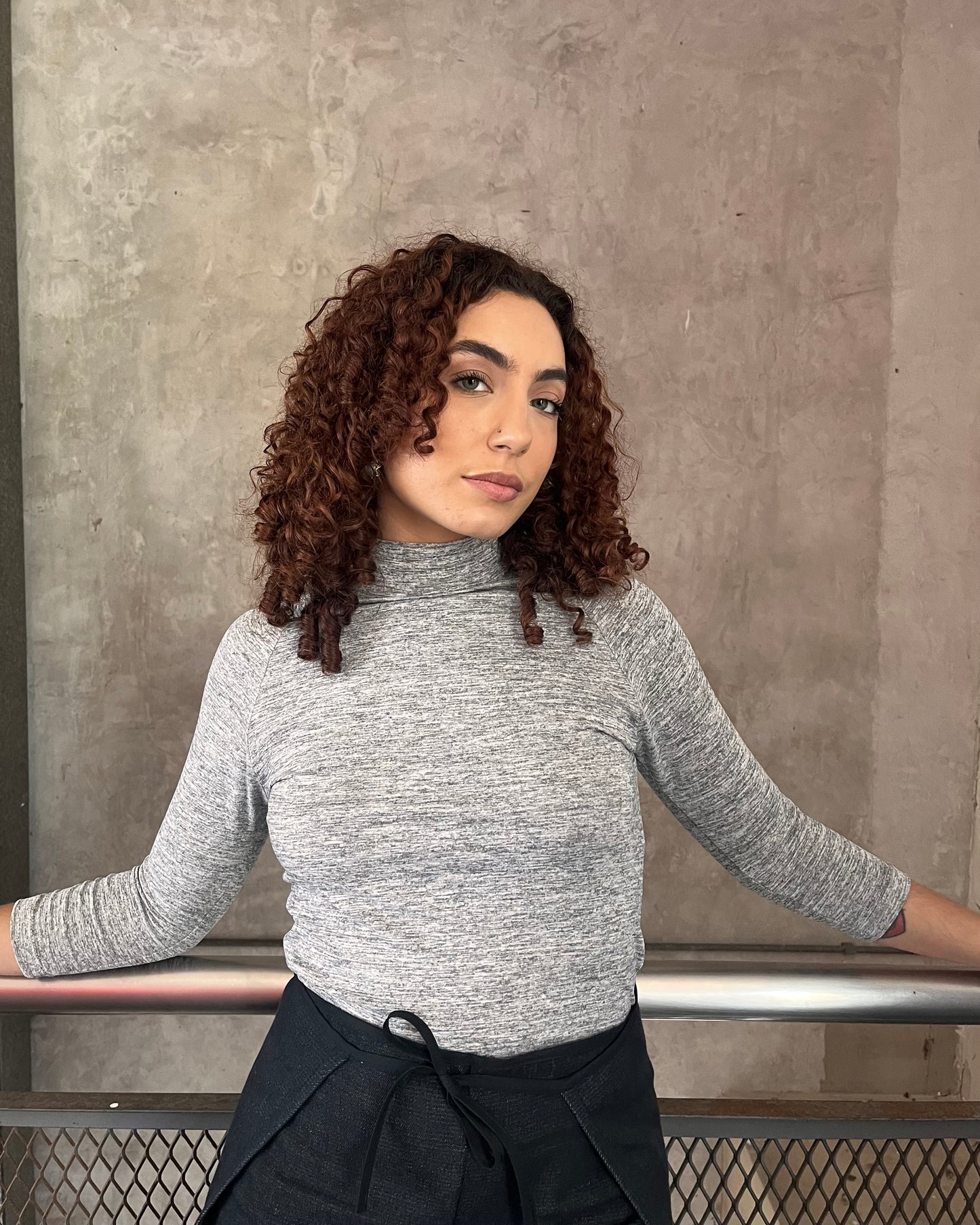 Polera Mona Gris Melange